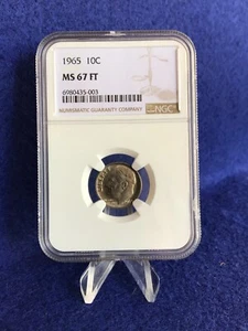 1965 Business Strike Roosevelt Dime 10c *NGC MS67FT Superb Gem Unc* Not SMS - Picture 1 of 5