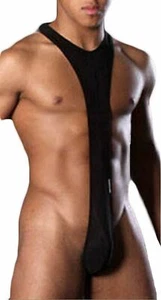 Men's Sexy Stretch Open Bodysuit Mankini Thong Catsuit Underwear - Picture 1 of 2