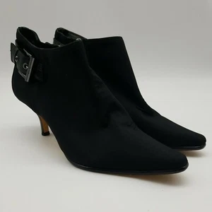 Donald J Pliner Lexie Womens Side Zipper Ankle Boots Booties Black SZ  8M - Picture 1 of 12