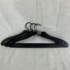 Vintage American Tourister Black Plastic Hanger Metal Hook Lot Of 3 - Picture 1 of 9