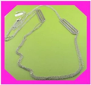 BRIGHTON FERRARA EQUESTRA Unique Silver Station LONG NECKLACE NWtag $98 60% OFF - Picture 1 of 4