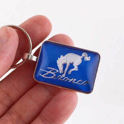 Llavero vintage Ford Bronco 66-77 cromo emblema insignia logotipo 1 x 1,25" Foto 1 de 4