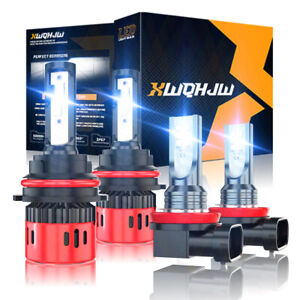 XWQHJW For Nissan Pathfinder 2005-2012 9007 LED Headlight Kit H11 Fog Light Bulb