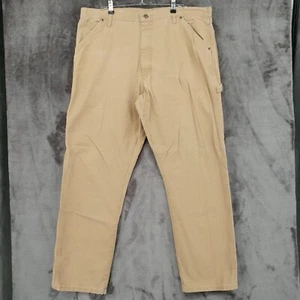 Wrangler Carpenter Pants Workwear Tan Cotton Ripstop Mens 40x32 Straight Leg - Picture 1 of 14