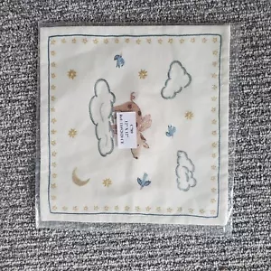 Chelsea Textiles Linen Cotton Embroidered Piggy Piggy Lumbar Pillows/Hand Stitch - Picture 1 of 3