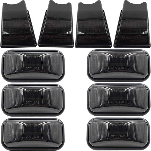 10PCS Smoke Lens LED Cab Roof Marker Lights - Amber & Red - For 2003-2009 Hummer H2 & H2 SUT/SUV - Plug & Play