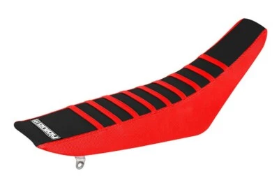 2005 - 2014 HONDA CRF 450 X SEAT COVER by Enjoy MFG RED & BLACK w/ RED RIBS #101 - Image 1 of 4