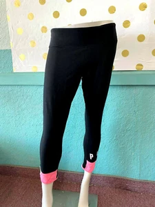 Victoria's Secret Pink Yoga Ankle Legging Black/Pink NWT - Picture 1 of 3