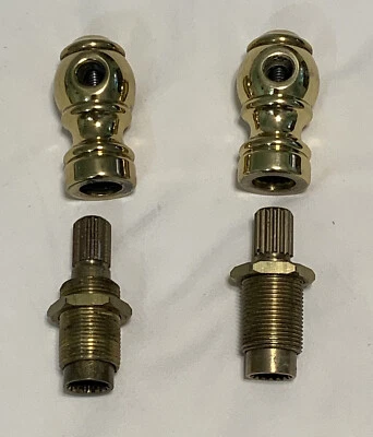 (2) Bujes de tornillo grande para babero RSW PB de latón y (2) extensiones de vástago VCx30 - gabinete/vestidor Foto 1 de 4