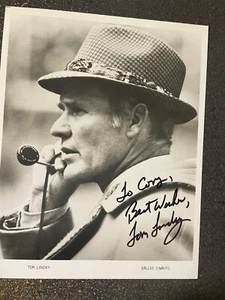 HANDSIGNIERTES BILD TOM LANDRY AUS DEM CORY B. KONVOLUT SEHR SCHÖNES BILD - Bild 1 von 2