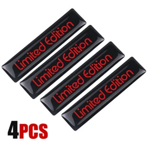 4Pcs Car 3D Red Limited Edition Logo Sticker Emblem Badge Decal Accessories - Picture 1 of 5