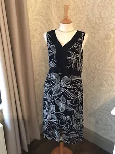 New Elizabeth Scott Black & Grey Dress Size XL (16) - Picture 1 of 4
