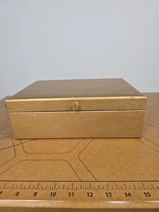 Vintage Lady Buxton Gold w/Rose Jewelry Box 2 Drawer Velvet Lined 11” x 8” x 4” - Picture 1 of 24