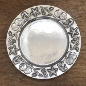 Vintage 1994 Mexiko Mariposa Brillante Runde Muschel Thema Servierplatte 17" - Bild 1 von 4