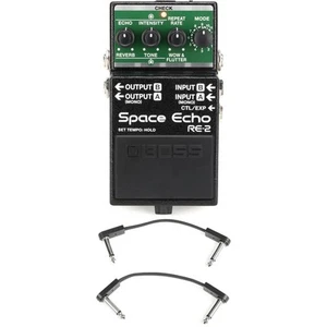Boss RE-2 Space Echo Delay and Reverb Effects Pedal with EBS Patch Cables - Picture 1 of 1