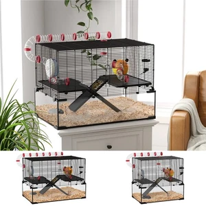 PawHut Hamster Cage w/ Tubes, Ramps, Platforms, Hut - Picture 1 of 23