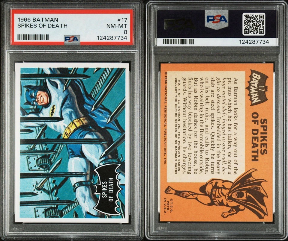 1966 Topps Batman #17 Spikes Of Death PSA 8 NM-MT - Image 1 of 1