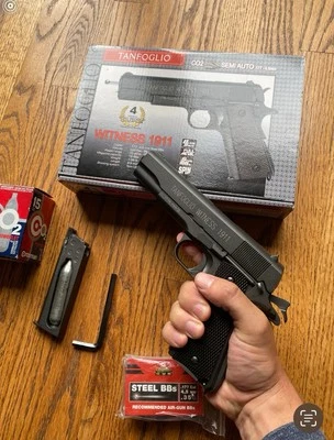 Pistola de ar Tangfolio Witness 1911 Full Metal - Imagem 1 de 3
