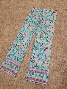 Womens Sz. Small Lilly Pulitzer Palazzo Pants. Elastic. EUC! - Picture 1 of 5