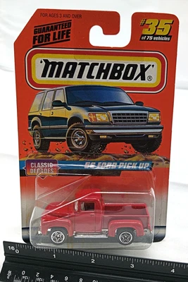 Ford F-100 1998 Matchbox 1956 camioneta roja #35 nueva Foto 1 de 4