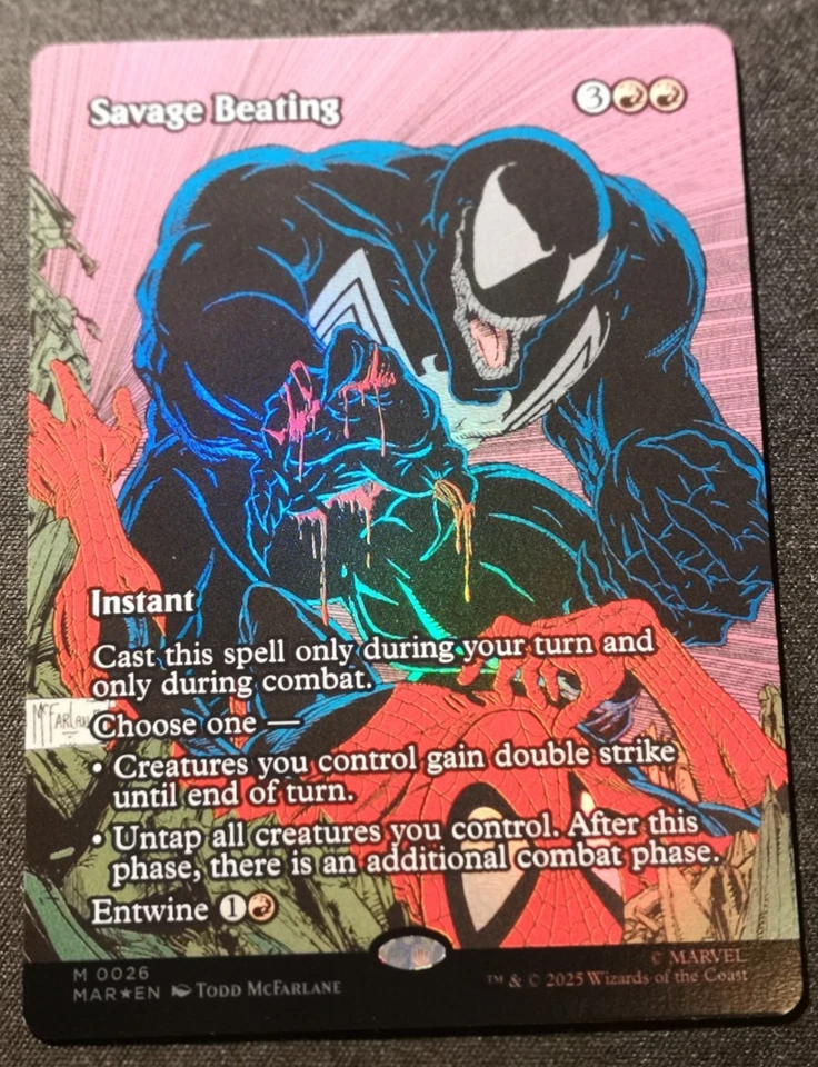 Savage Beating - Foil - Borderless - Eternal Legal - MAR - EN - NM - 0026 - Image 1 of 1