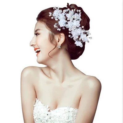 2x Haarnadeln Perlen Kristall Haarschmuck Braut Hochzeit - Bild 1 von 2