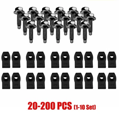 Engine Under Cover Splash Shield Guard Body Bolts&U-nut Metal For Ford 20-200PCS - Image 1 of 4