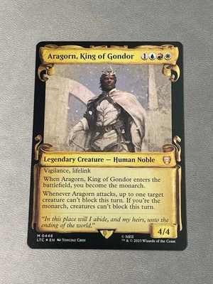 Aragorn, King of Gondor (Showcase Scrolls) Lord of the Rings 448 Foil NM - Image 1 of 2