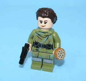 Princess Leia sw1296 Olive Green Endor Outfit Star Wars Minifigure Lego - Picture 1 of 3
