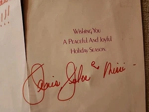 Golden Age ACTRESS JANIS CARTER Signed Inscribed 1991 Hand-written Holiday Card - Picture 1 of 7