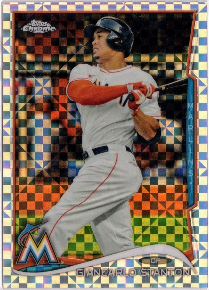 2014 Topps Chrome X-Fractor Giancarlo Stanton Parallel Card #173 Marlins - Image 1 of 1