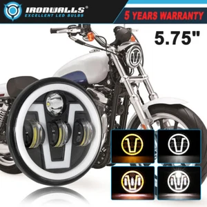 5-3/4" 5.75" LED Motorcycle Headlight Projector Hi/Lo Beam Motorbike Headlamp x1 - Picture 1 of 12
