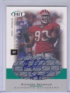 Richard Seymour Rookie AUTO 2001 SAGE HIT Autographs #A39 HOF