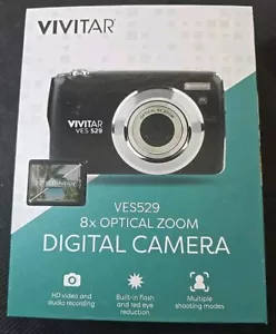Vivitar 16mp 8x Optical Zoom Digital Camera - Black Model VES529 USB-C - Picture 1 of 1
