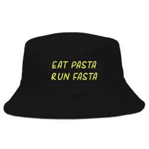 Eat Pasta Run Fasta lustige atmungsaktive bestickte Eimermütze Premiumqualität - Bild 1 von 3