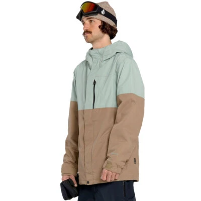 Volcom L Gore-Tex Herren-Snowboardjacke Skijacke Schnee-Jacke Türkis/Braun NEU - Bild 1 von 4