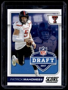 2017 Score NFL Draft Patrick Mahomes II Rookie Texas Tech Red Raiders #2