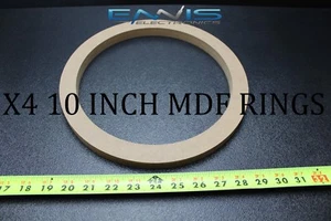 4 MDF SPEAKER RINGS SPACER 10 INCH WOOD 3/4 THICK FIBERGLASS BOX EE-RING-10R - Picture 1 of 5