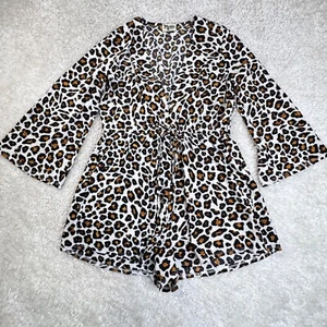 Show Me Your Mumu Roxy Romper Leopard Print Womens Small - Picture 1 of 9