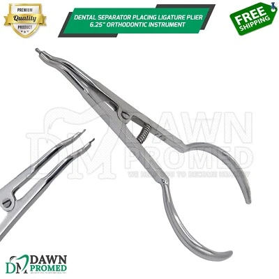 DAWNPROMED Dental Separator Placing Ligature Plier 6.25" Orthodontic Elastic Ties German Gr