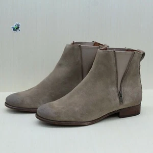 Frye Carly Women's Ash/Tan Suede Leather Ankle Boots Size US 9 B - Picture 1 of 10