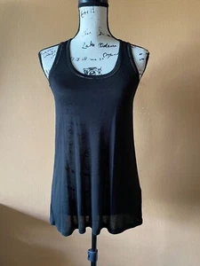 NWT Vince Black Rayon Blend Sleeveless Tank Top Size Small - Picture 1 of 6