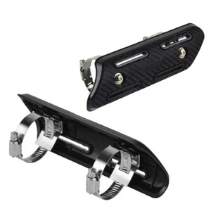 Universal Motorcycle Exhaust Heat Shield Protector Guard Cover Dirt bike Bobber - Picture 1 of 3