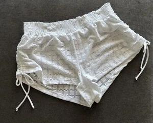 New White Large Women Swim BoardShorts Recycle Fibers Drawstring Shorts - Picture 1 of 5
