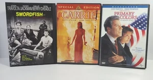 John Travolta DVD Set: Carrie, Primärfarben, Schwertfisch (DVD) - Bild 1 von 11