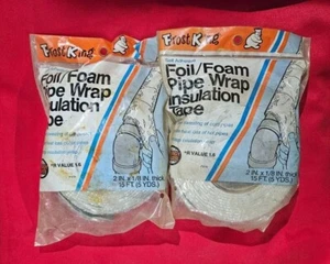 2 Packs Frost King Pipe Wrap Insulation Tape 2" x 1/8" x 15' - Lot of 2 NEW - Picture 1 of 3