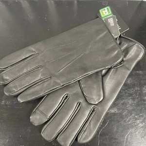 Guanti da guida invernali uomo grandi foderati in pelle nera isolati Pro Text Touch - Foto 1 di 7