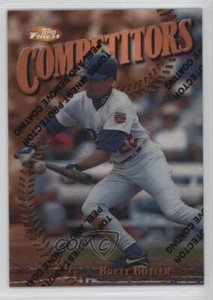 1997 Topps Finest Common - Bronze Refractor Brett Butler Common Bronze #197