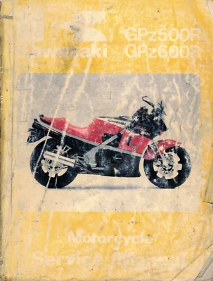 Manual de servicio/reparación de concesionario Kawasaki original fabricante de equipos originales ZX500 ZX600 Ninja 600R GPZ Foto 1 de 2