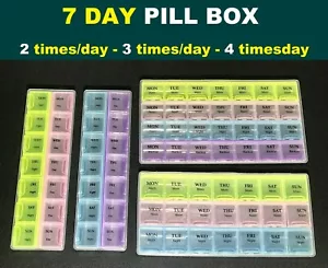 Medicine Pill Dispenser Box 7 Day Box Case Container Storage Holder Tablet Boxes - Picture 1 of 13